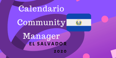 Calendario para Community Managers el salvador 2020